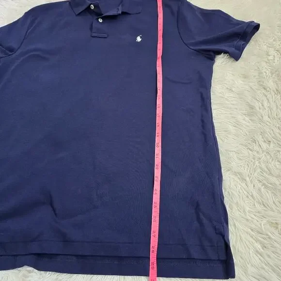 Polo by Ralph Lauren Men's Navy Blue Polo Shirt Large - Picture 9 of 11